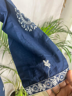 Disha Navy Blue Cotton 3 Pcs Suit Set