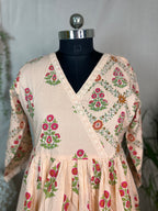 Mahi Peach Bloom Anarkali 3 Pcs Suit Set
